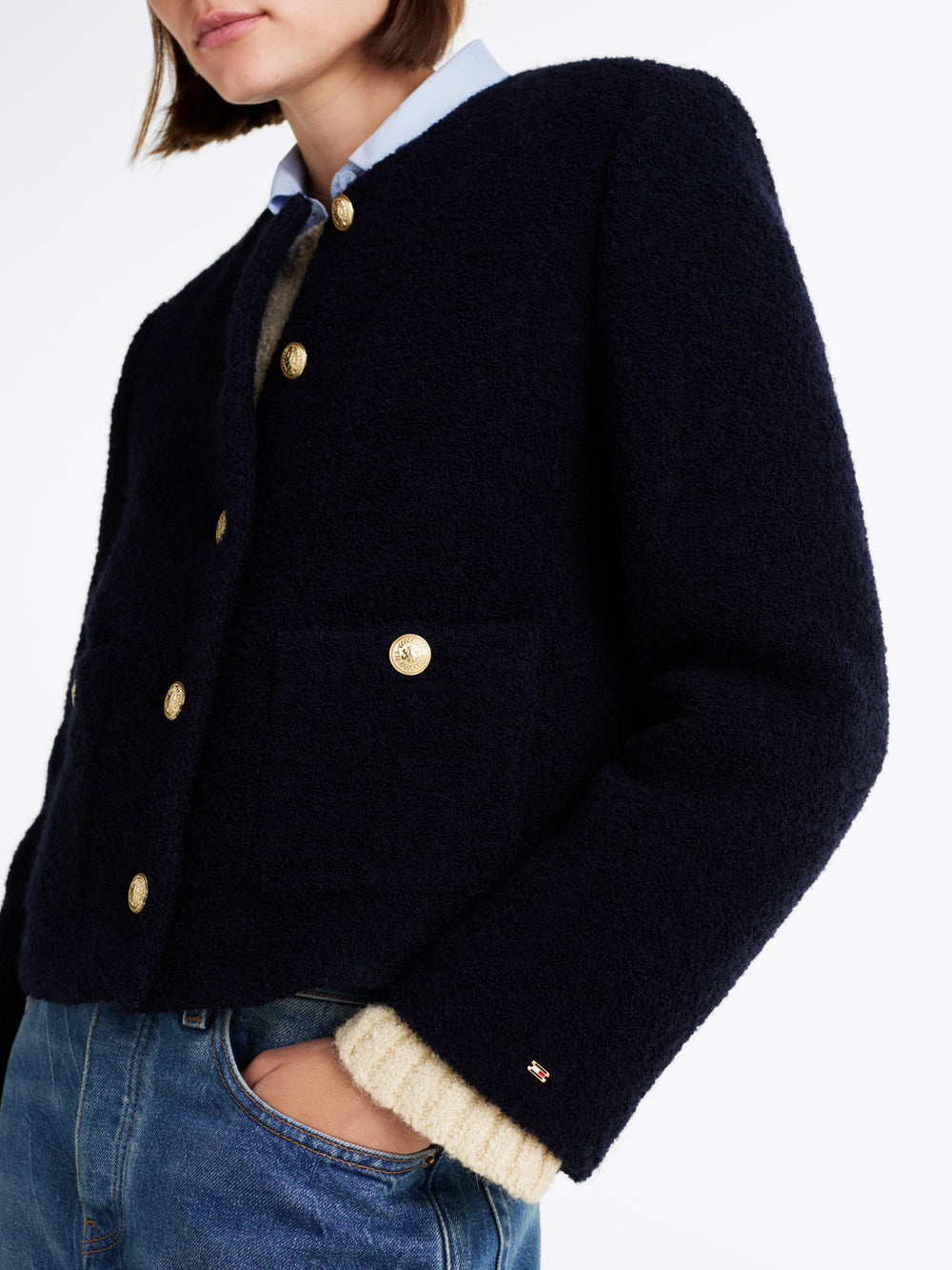 Crop Fit Wool Jacket
