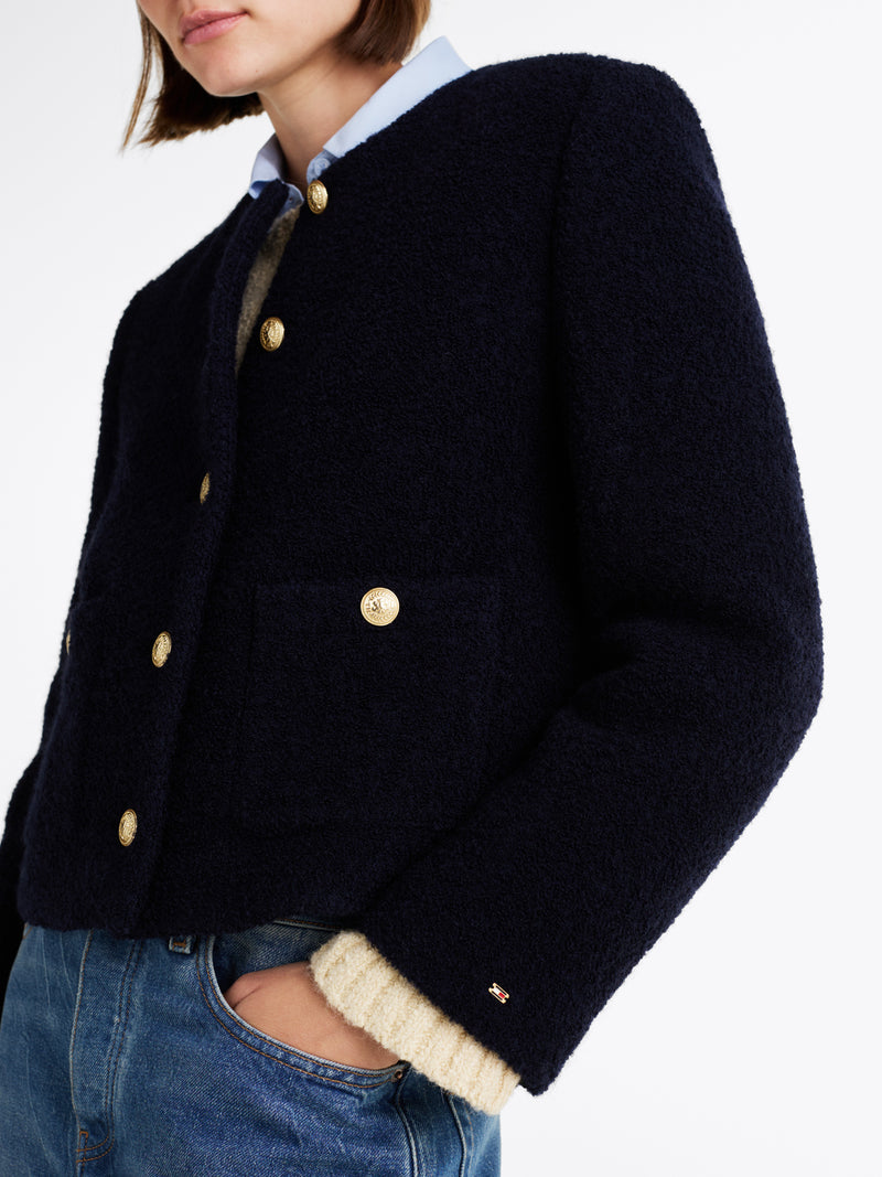 Crop Fit Wool Jacket