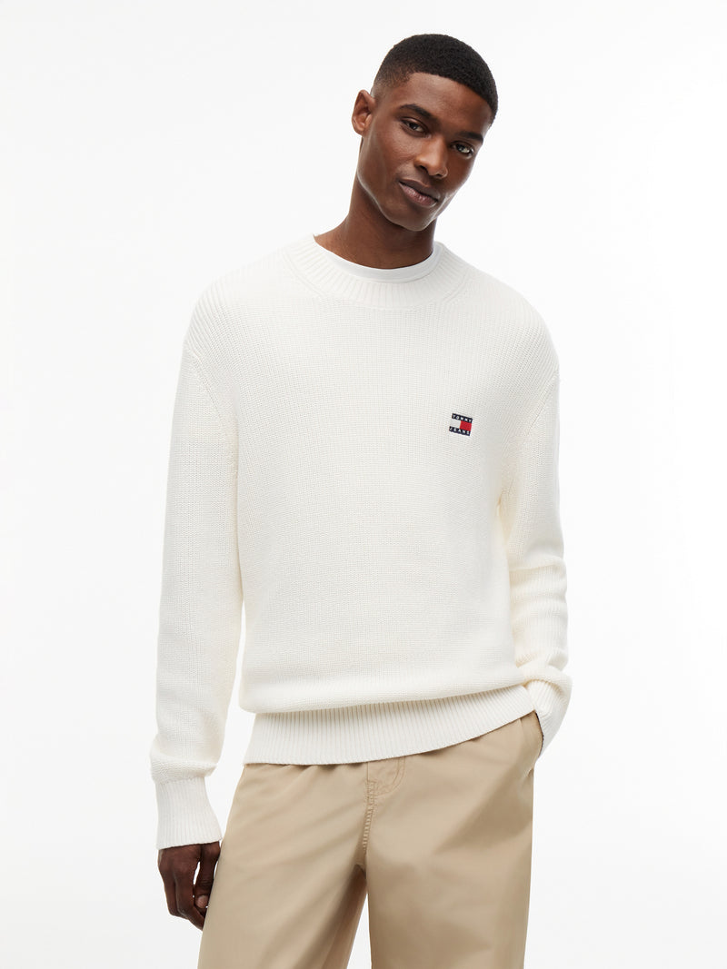 Regular Fit Badge Loose Knit Pullover