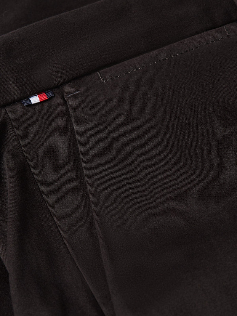 Men Harlem Regular Tapered Fit Pleated Satin Trouser