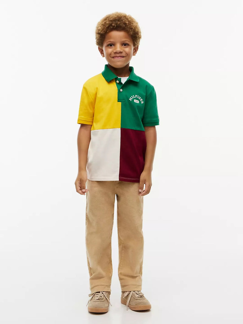Kids Color Block Polo