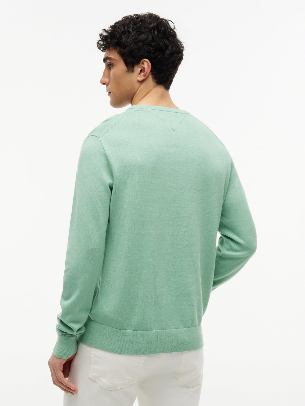 Crew Neck Solid Pullover