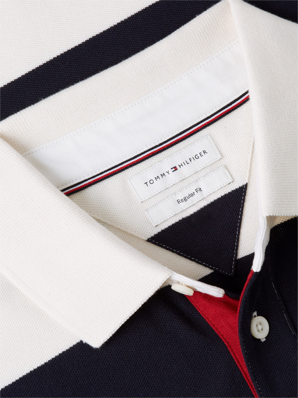 Regular Fit Striped Pique Polo