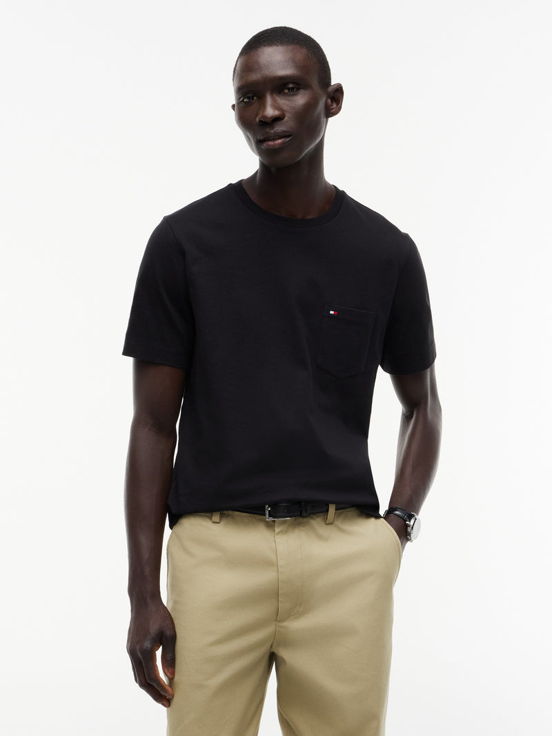 Regular Fit Solid Pocket Tshirt