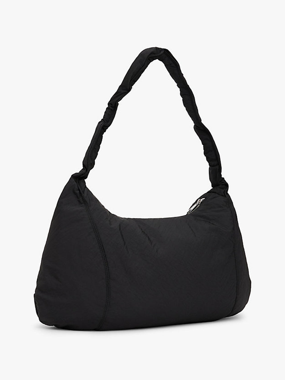 Solid Nylon Shoulder Bag