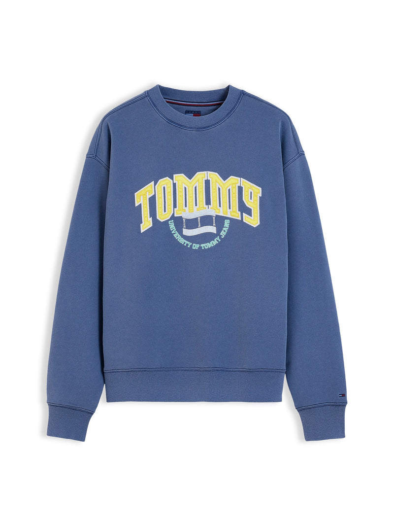 Relaxed Fit Terry Crew Neck Sweatshirt