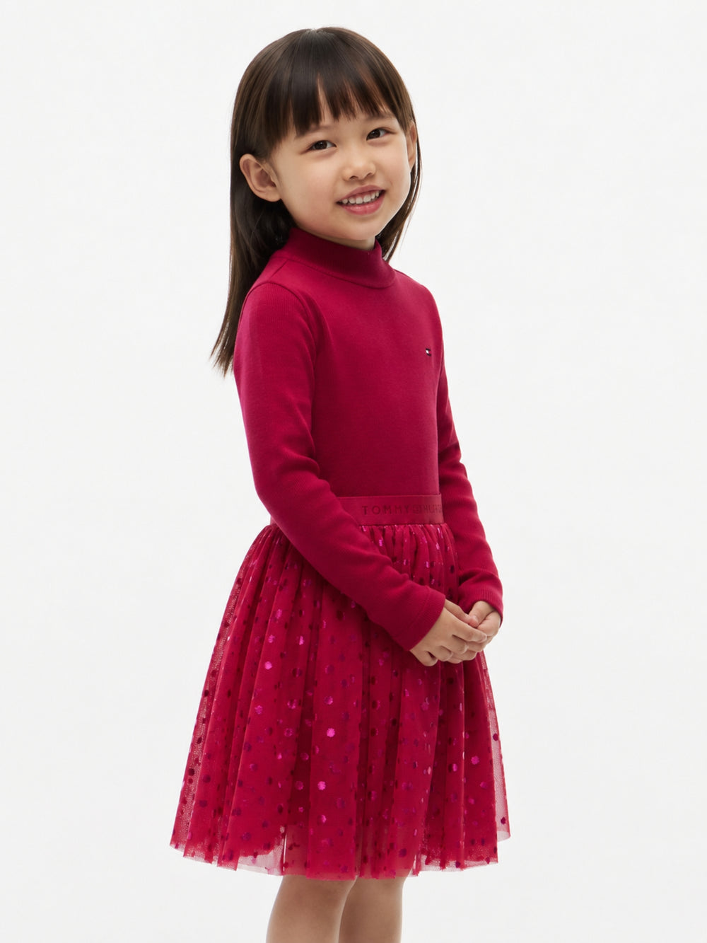 Kids Long-Sleeve Tulle Dress