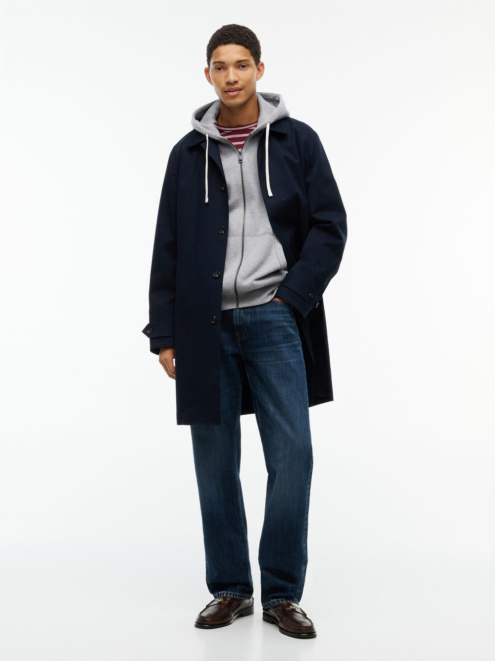 Zip Thru Solid Fleece Hoodie