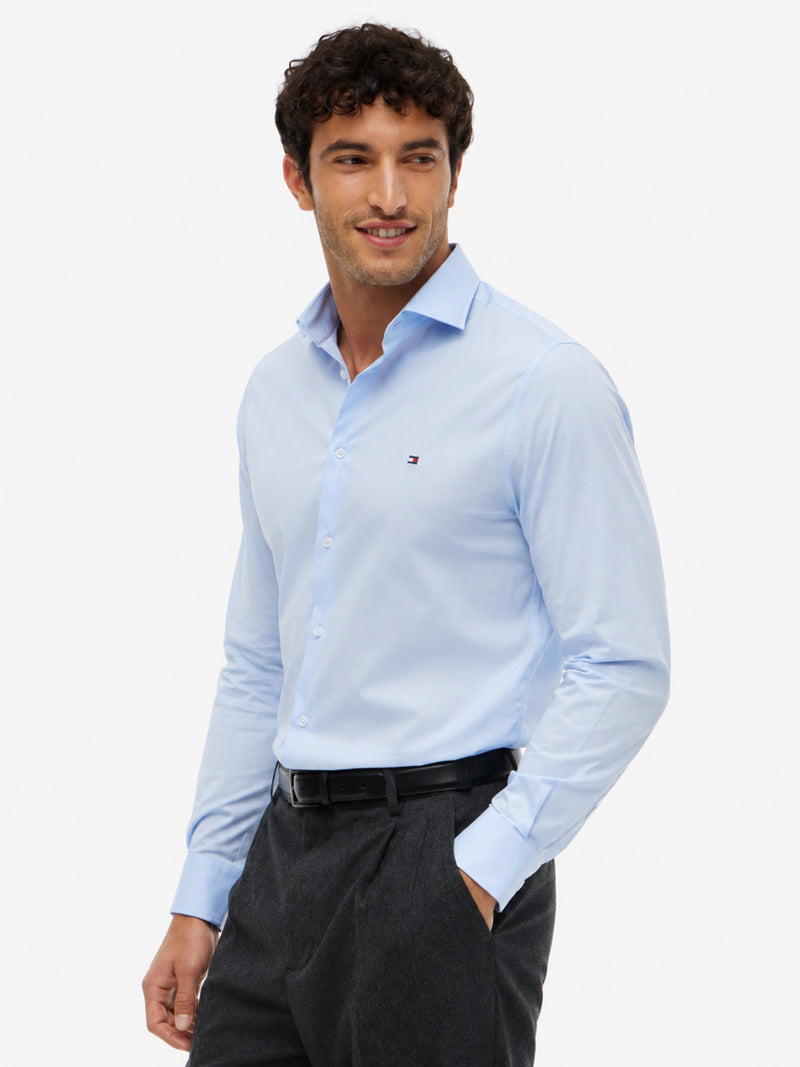 Slim Fit Solid Poplin Shirt
