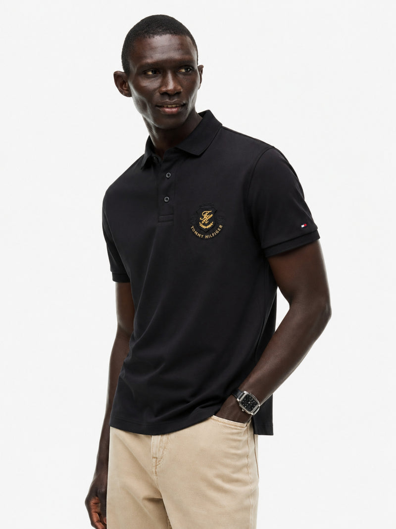 Regular Fit Interlock Badge Polo