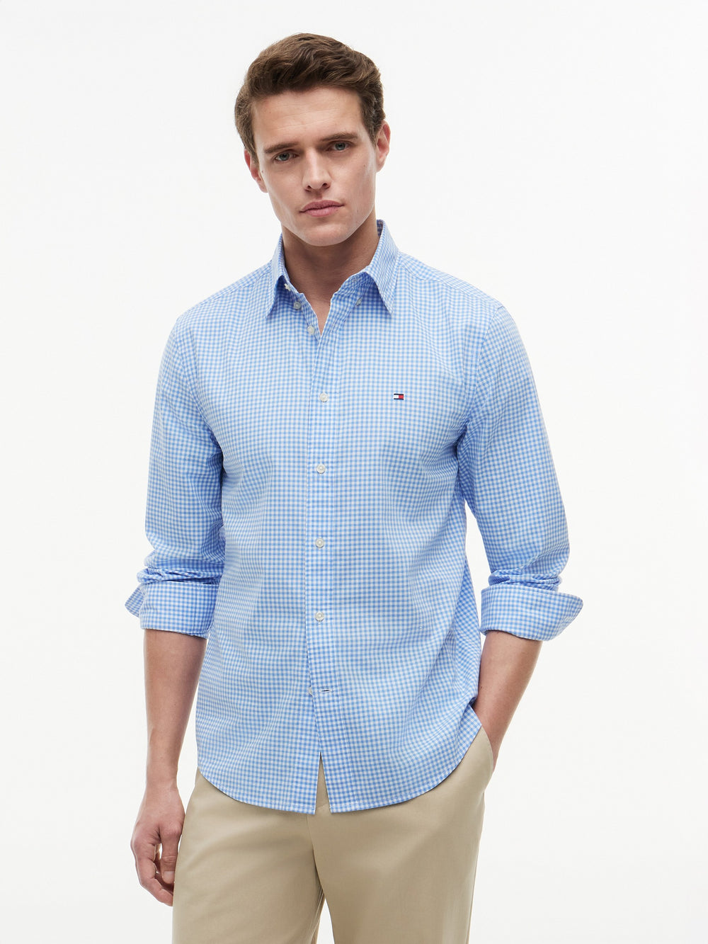 Regular Fit Check Poplin Shirt