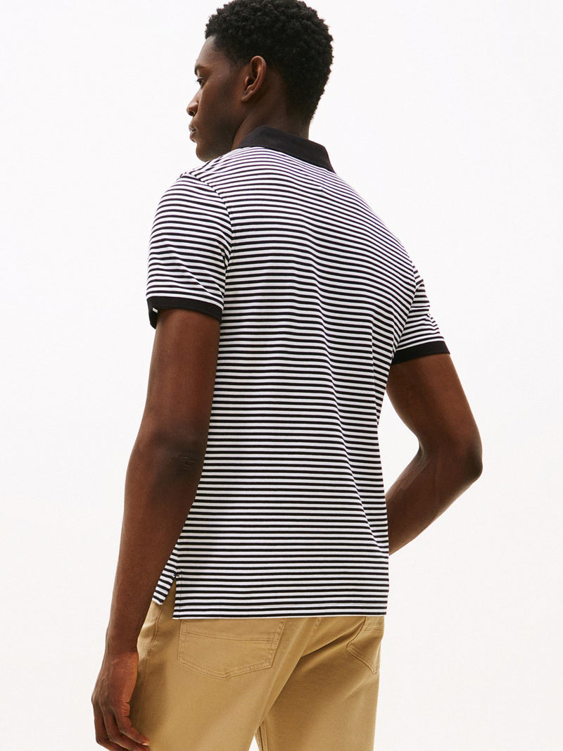 Regular Fit Striped Pique Polo