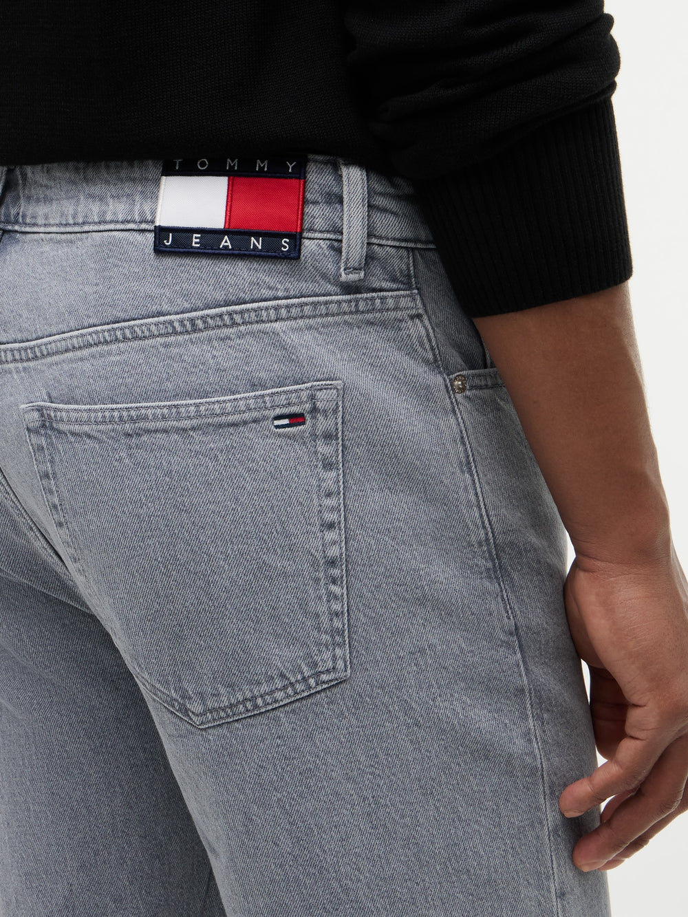Men Sonny Regular Centre Button Fly Tapered Light Grey Jeans