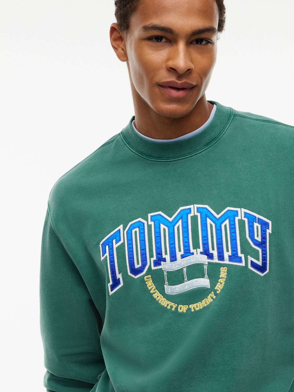 Relaxed Fit Terry Crew Neck Sweatshirt