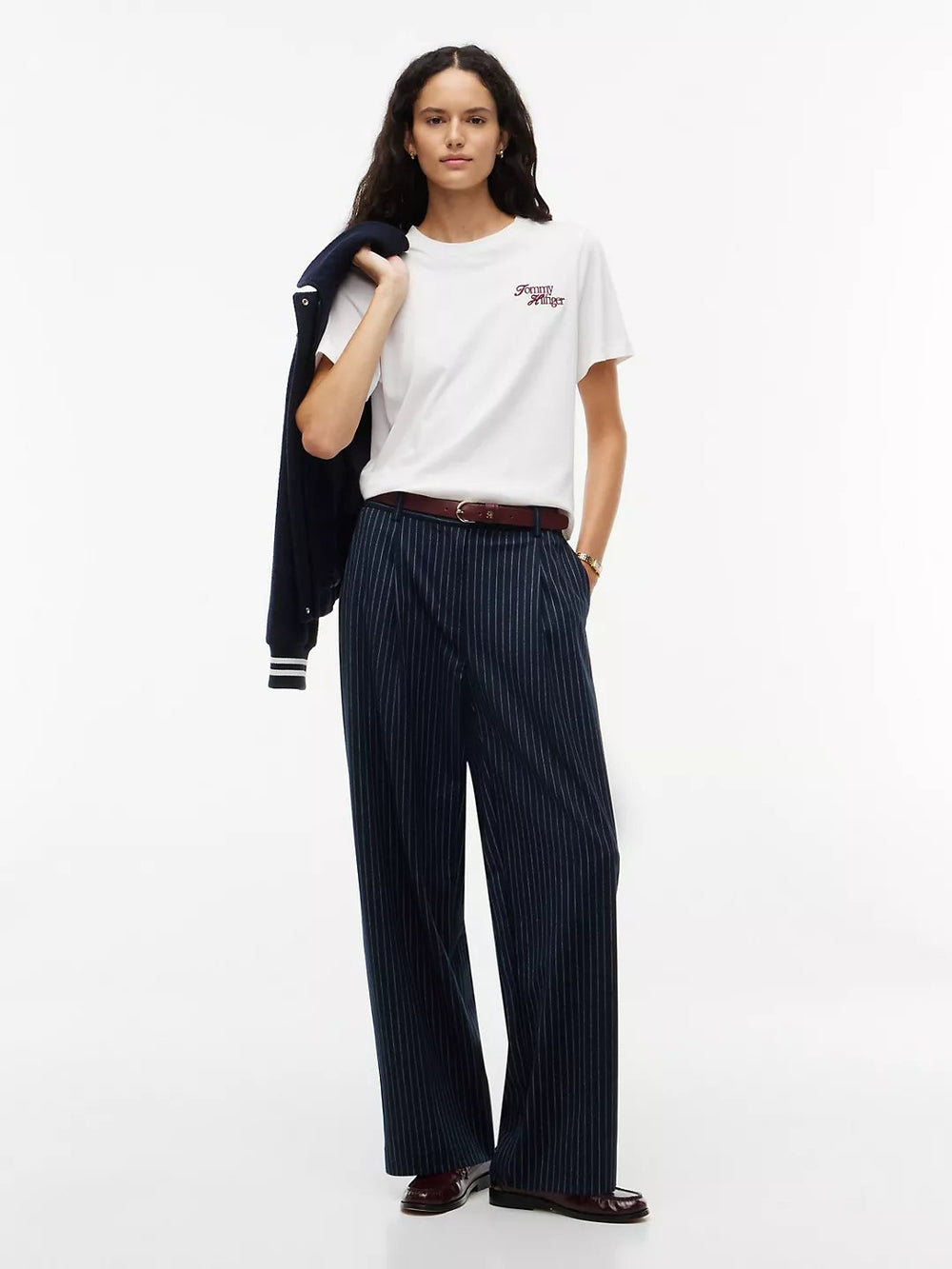 Women Stripe Straight Fit Trouser