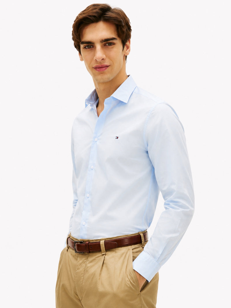 Slim Fit Solid Poplin Shirt