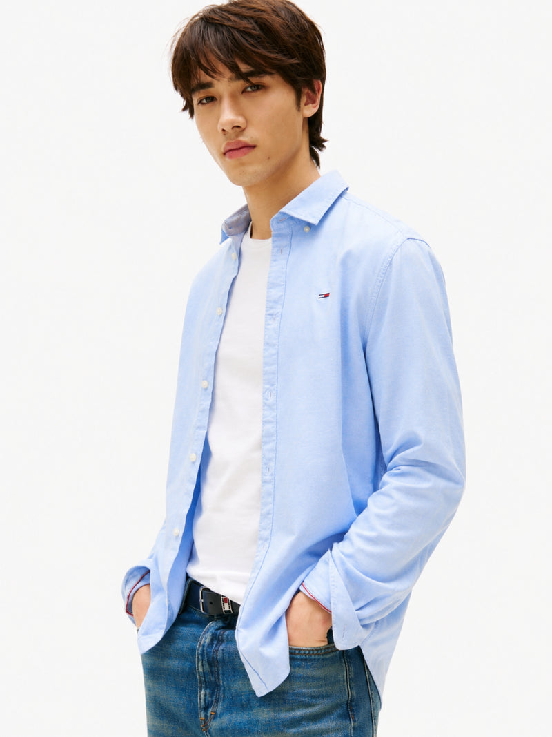 Slim Fit Solid Oxford Shirt