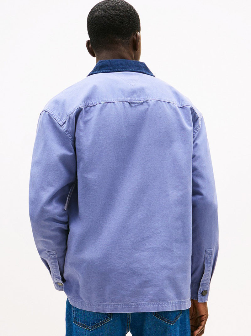 Oversized Fit Solid Overshirt Shirt