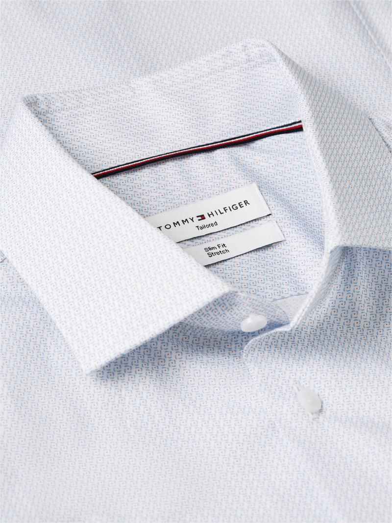 Slim Fit Print Poplin Shirt