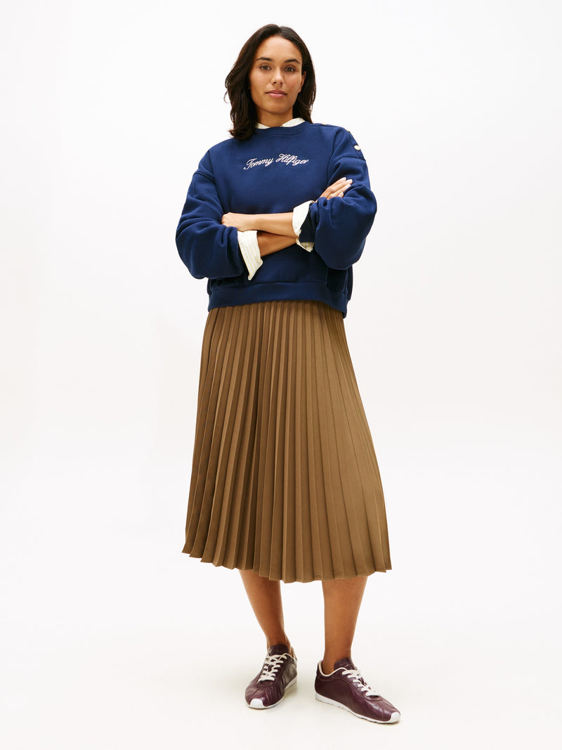 Women Solid Pleated Skirt