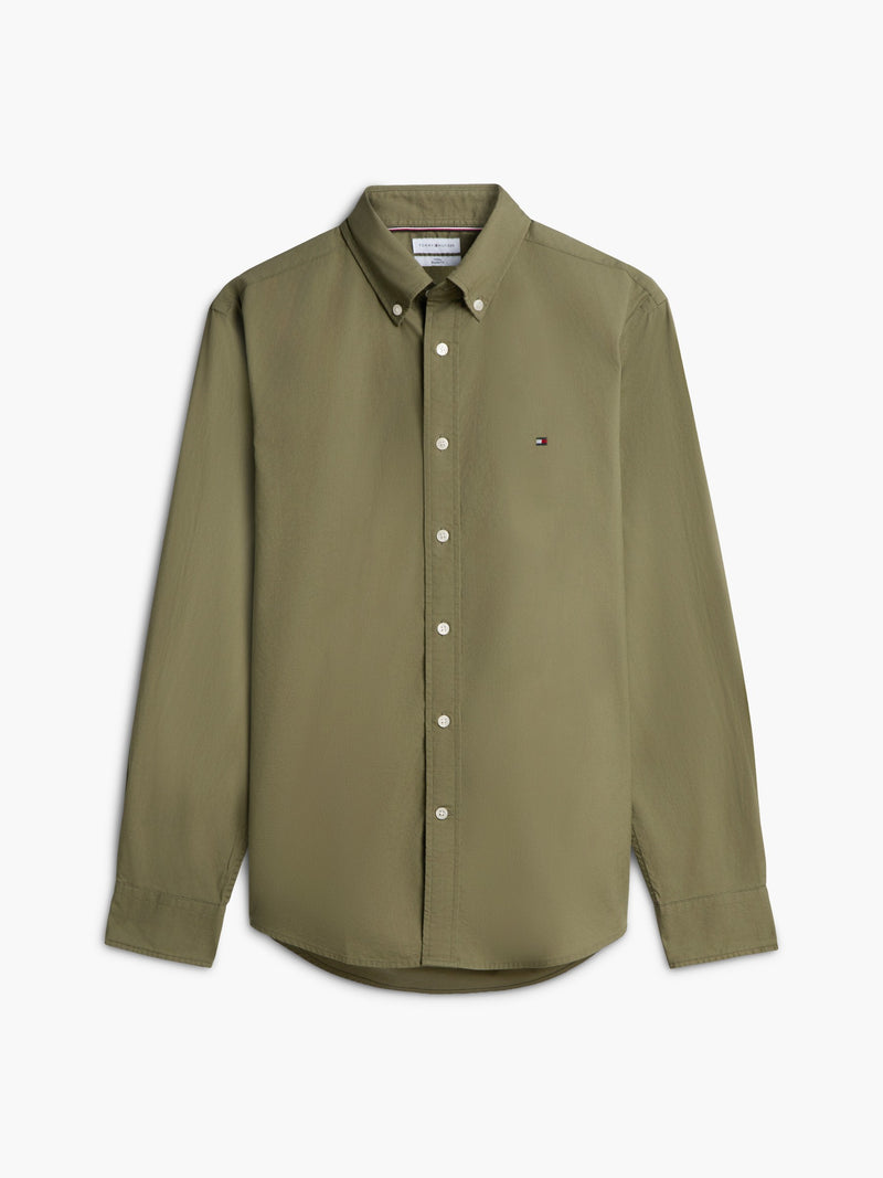 Regular Fit Solid Poplin Shirt