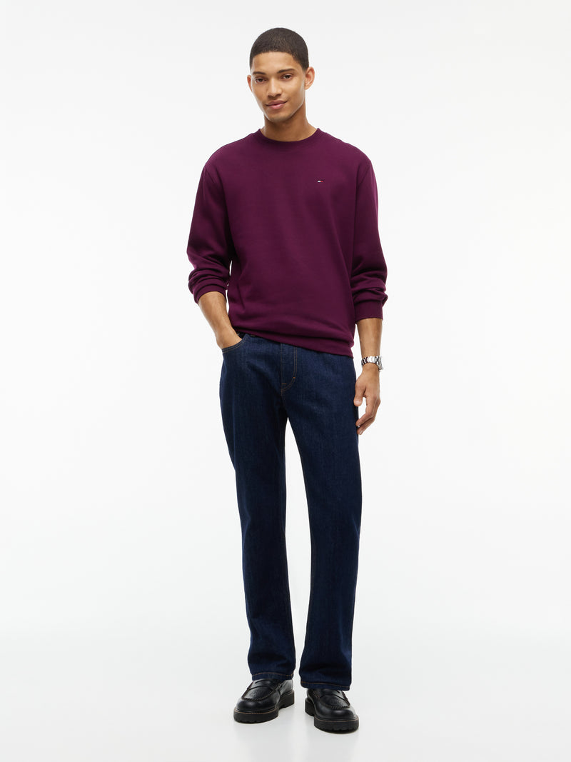 Regular Fit Brushed Fleece Crew Neck Sweatshirt