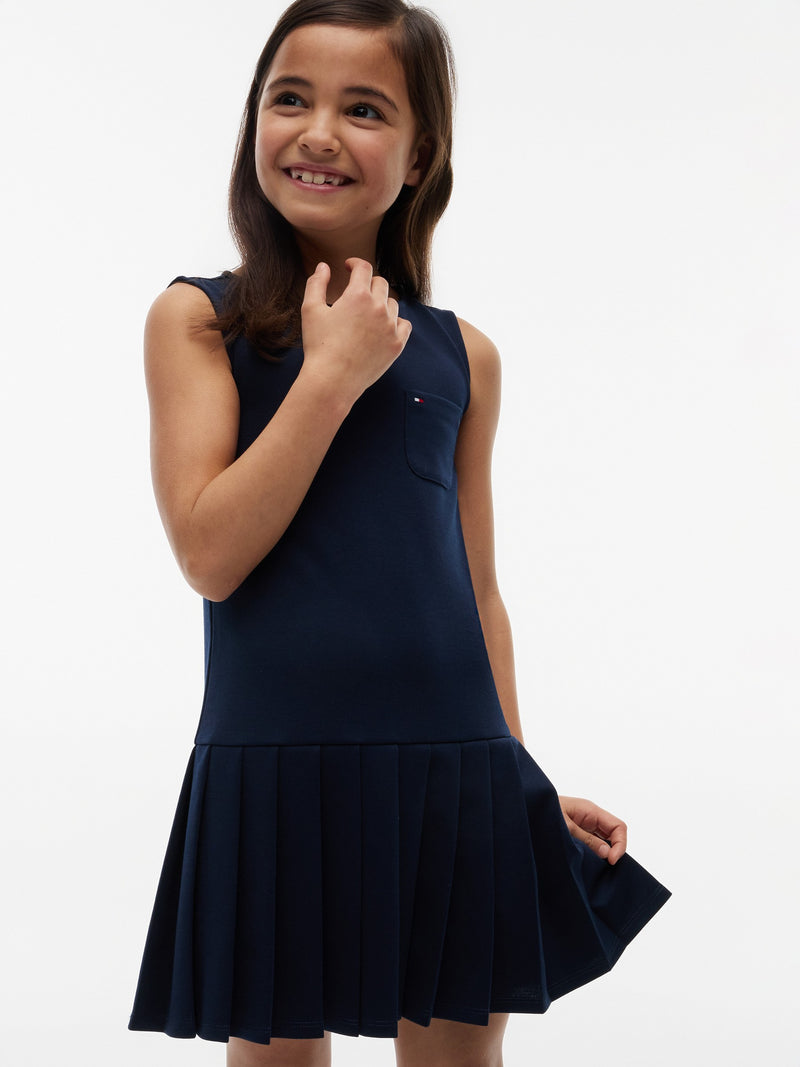 Kids Long-Sleeve Stripe Sweatshirt Dress