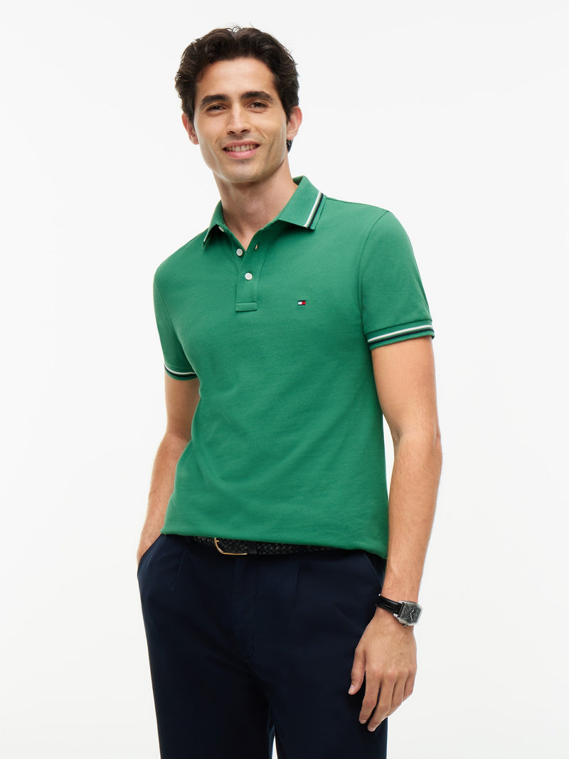 Slim Fit Collar Tipped Polo