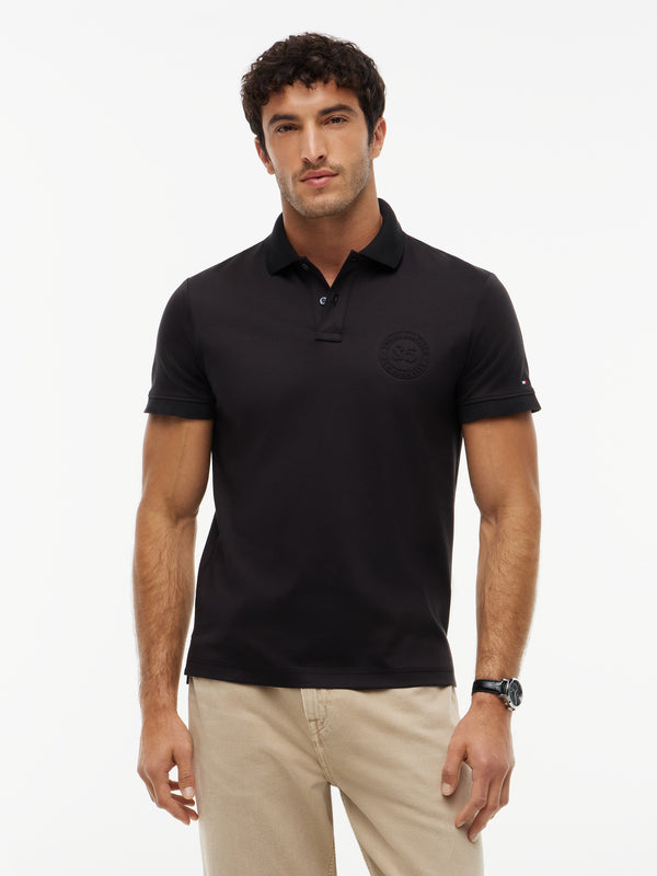 Regular Fit Interlock Polo With Embossed Logo
