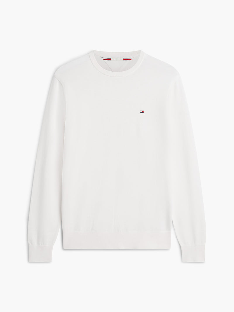 Crew Neck Solid Pullover