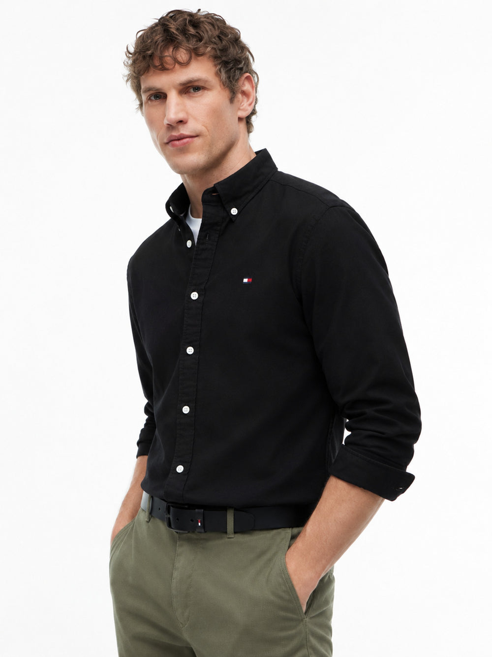 Regular Fit Solid Oxford Shirt