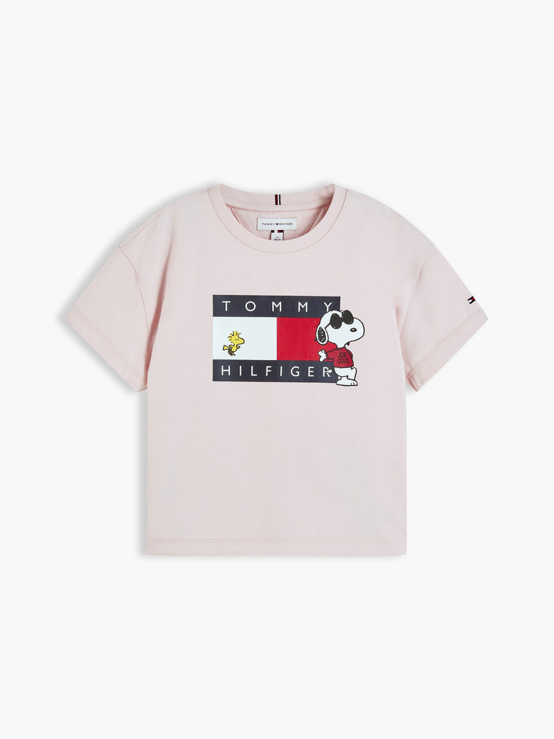 Kids Peanut Graphic Stretch T-Shirt Whimsy Pink