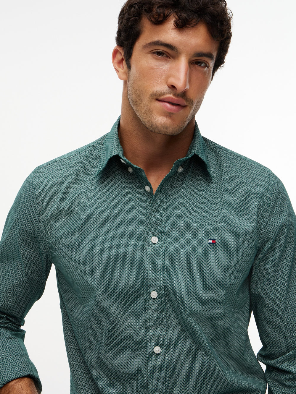 Regular Fit Print Poplin Shirt