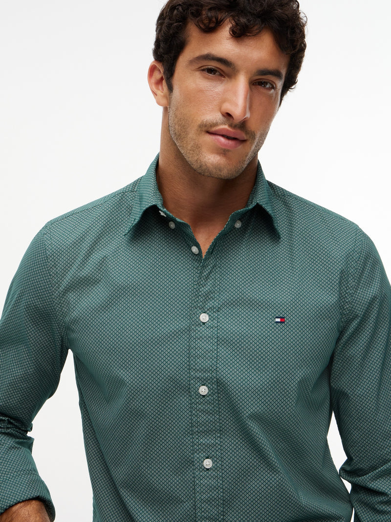 Regular Fit Print Poplin Shirt