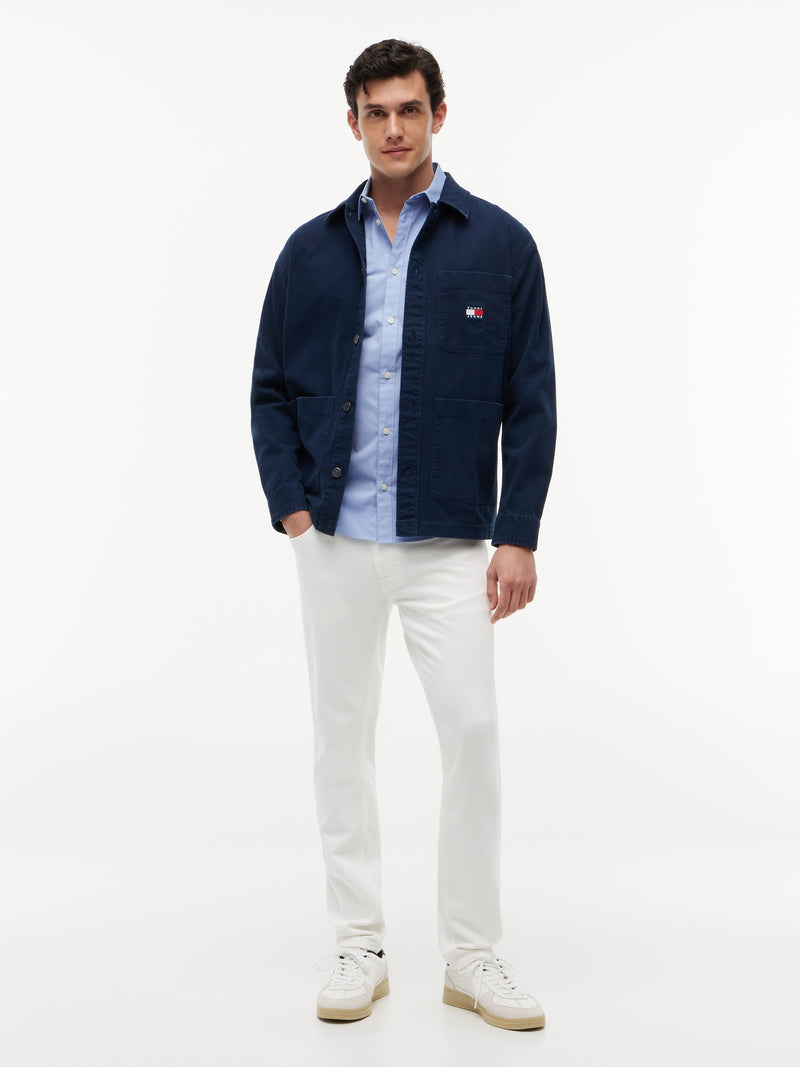 Slim Fit Solid Stretch Poplin Shirt