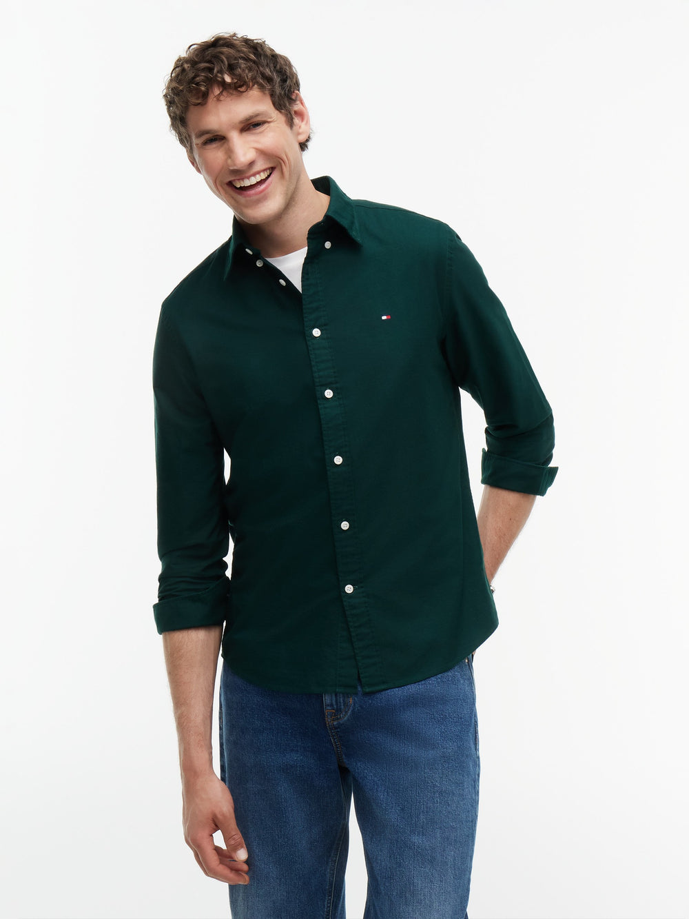 Regular Fit Solid Oxford Shirt