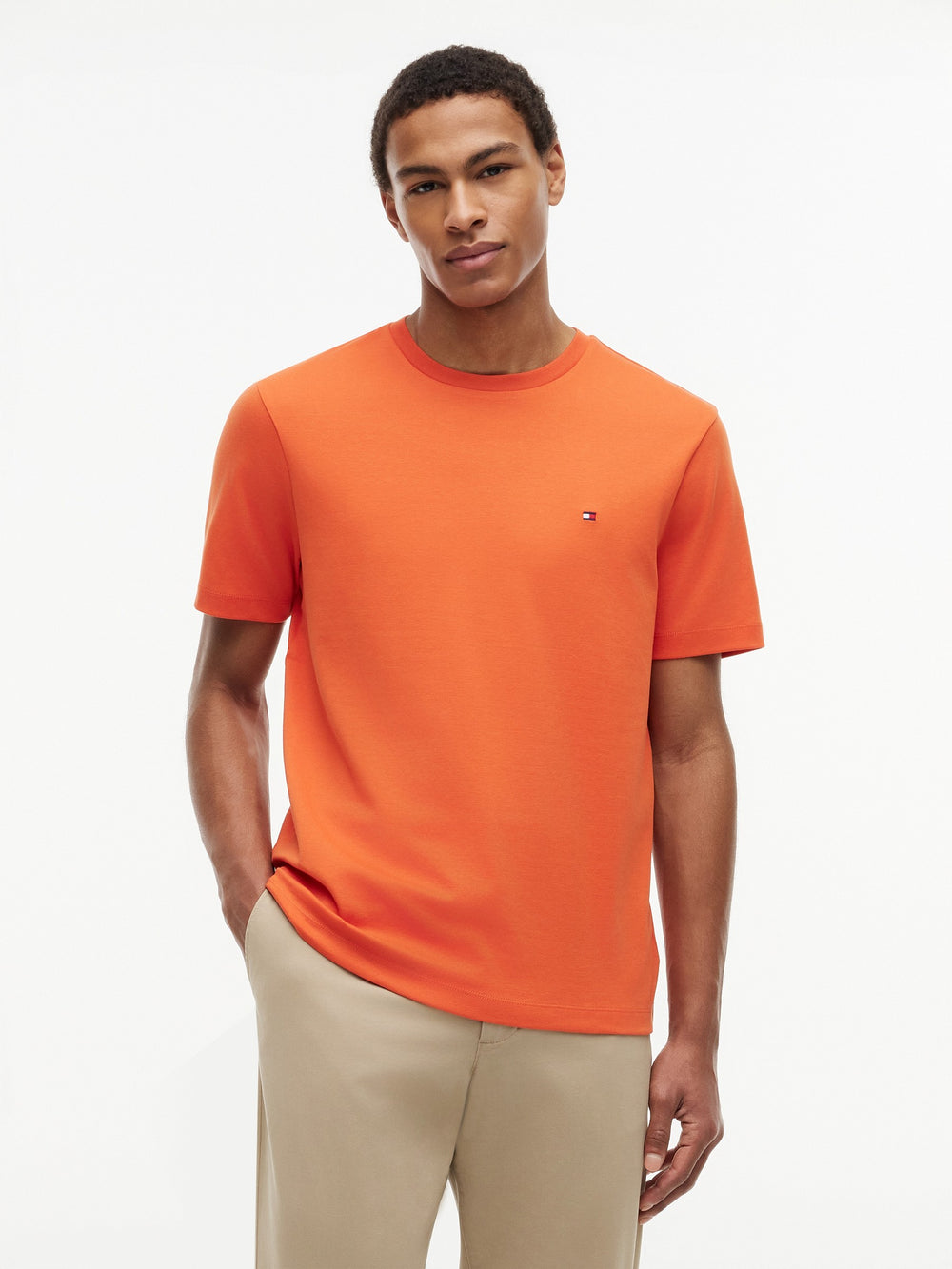 Regular Fit Solid Interlock Tshirt