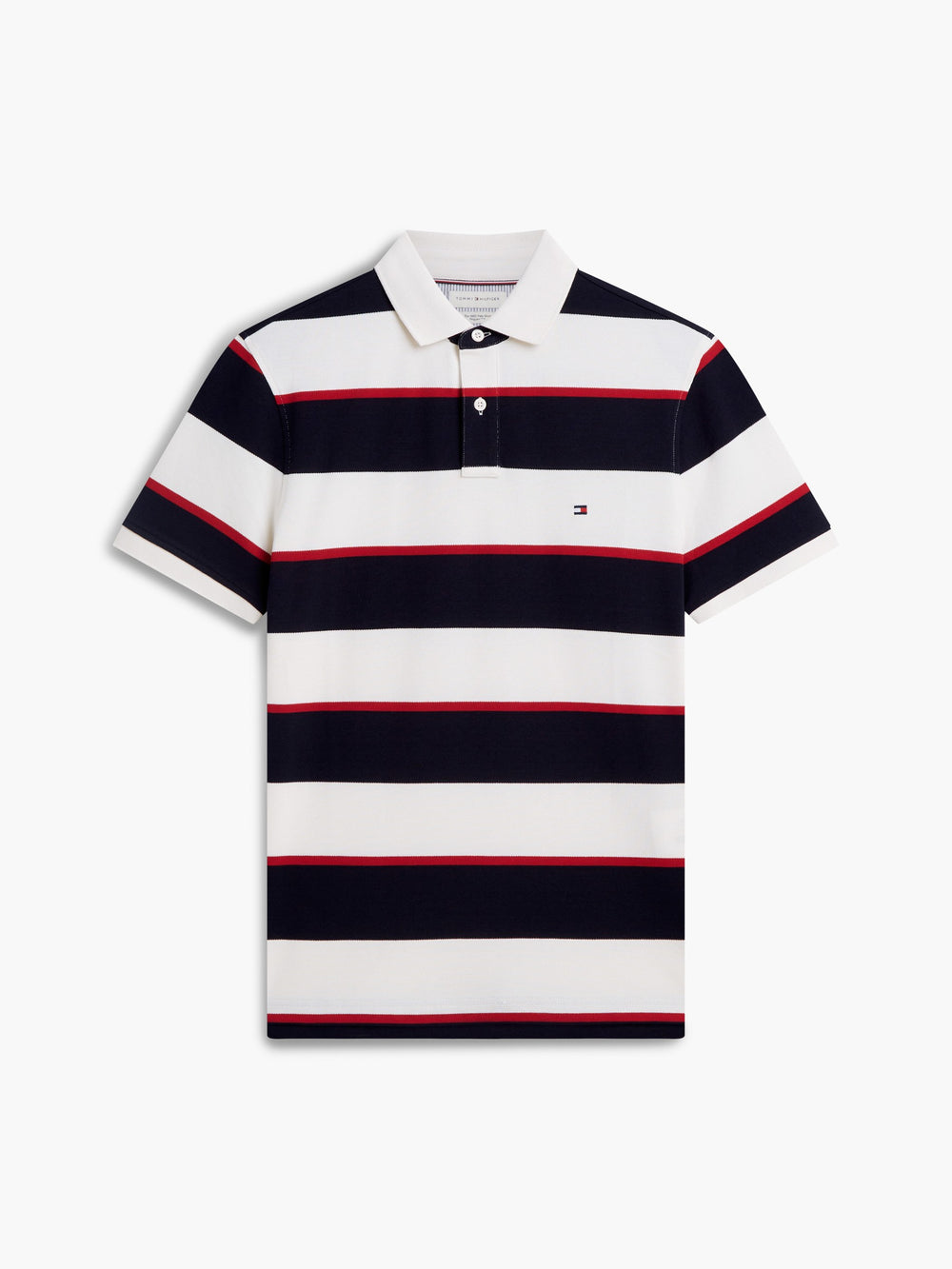 Regular Fit Striped Pique Polo