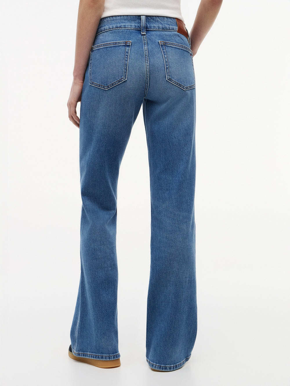 Low Rise Mid Wash Stretch Bootcut Jeans