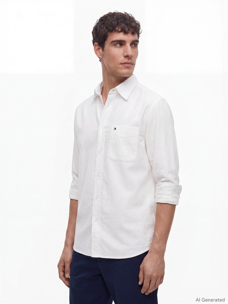 Regular Fit Texture Oxford Shirt