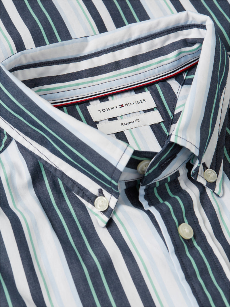 Regular Fit Stripe Poplin Shirt