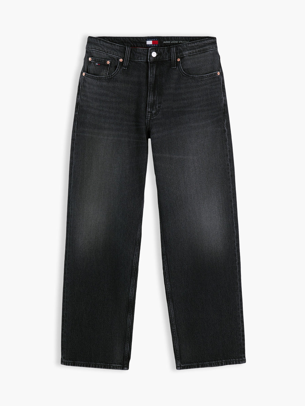 Men Jaimie Loose Washed Black Jeans