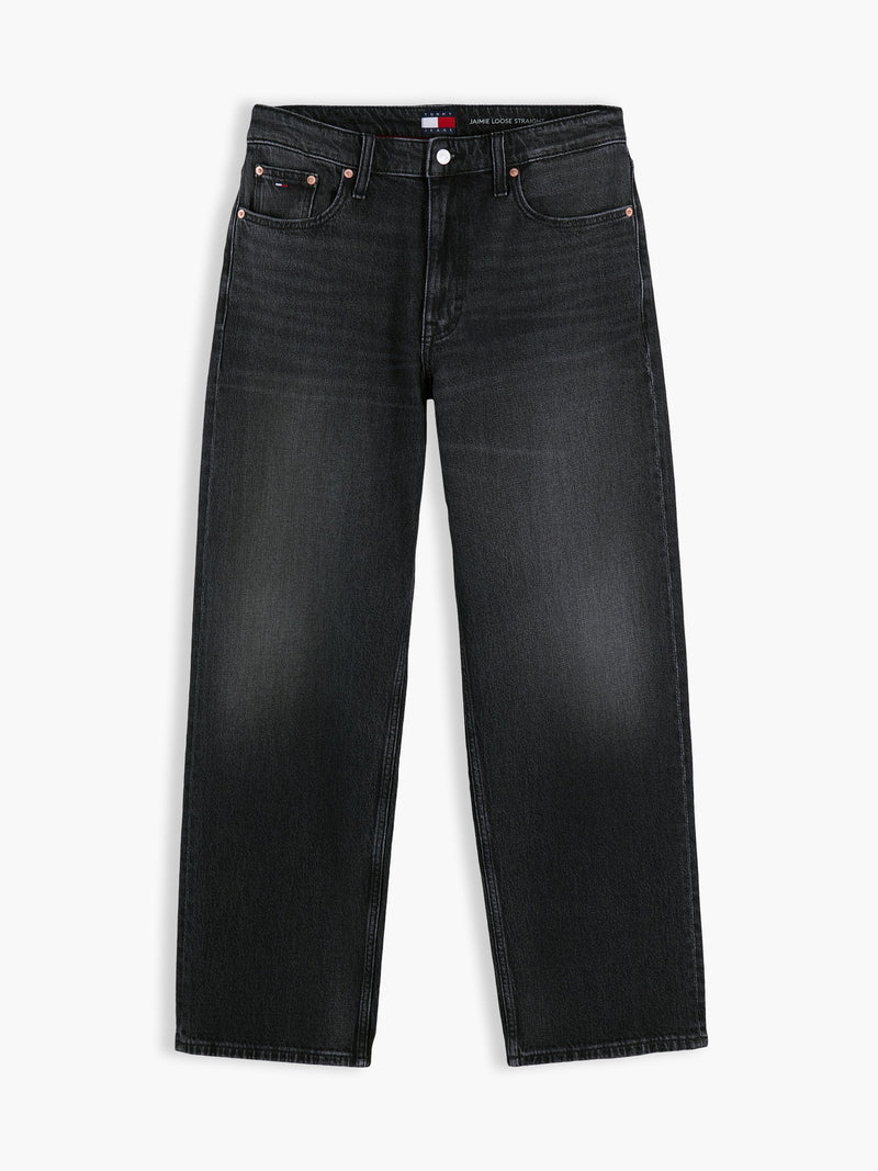 Men Jaimie Loose Washed Black Jeans