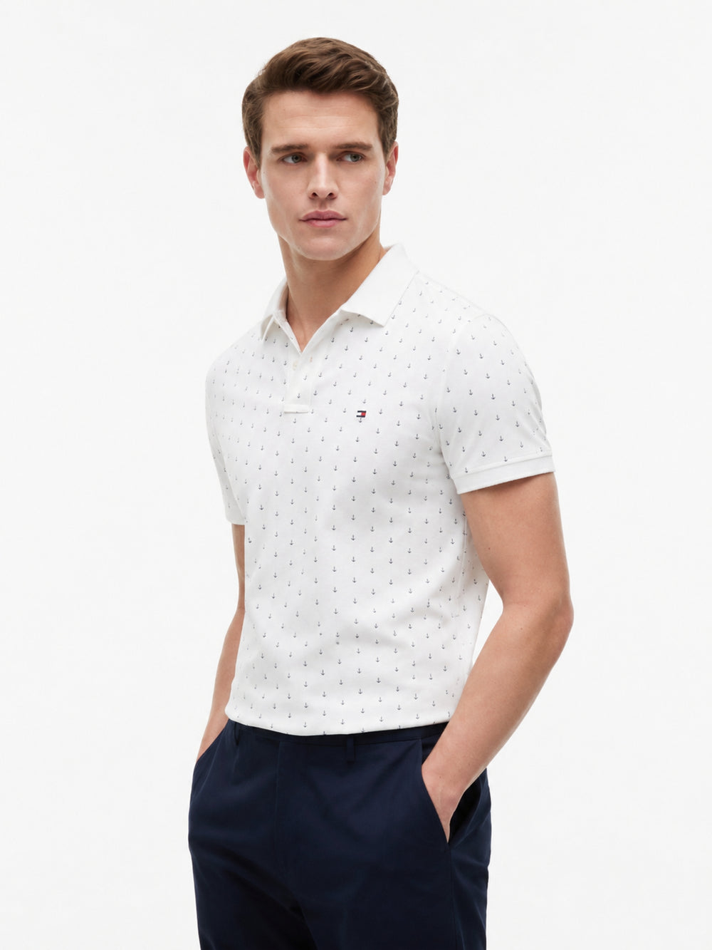 Regular Fit Printed Interlock Polo