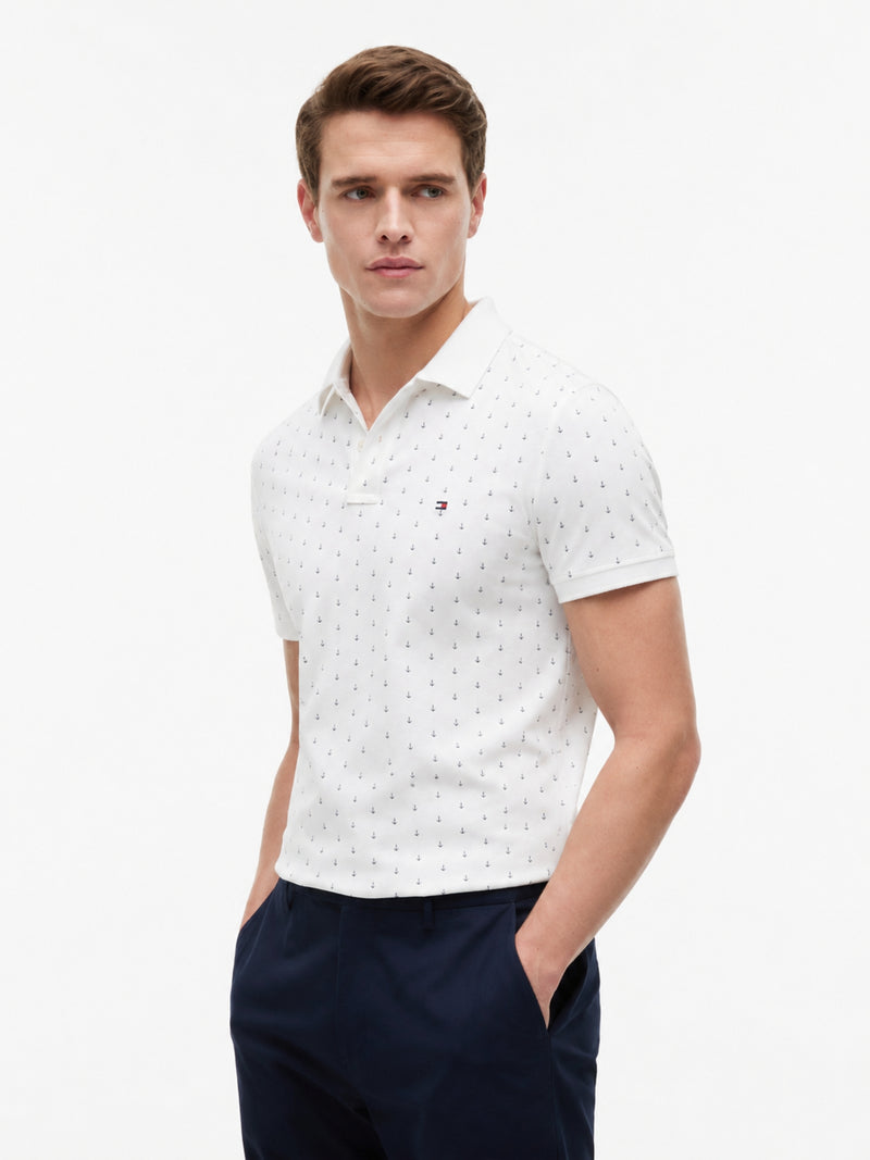 Regular Fit Printed Interlock Polo