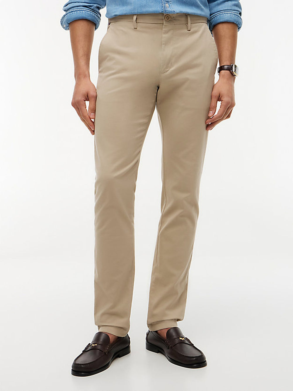 Men Slim Tapered Fit 1985 Cotton Trouser