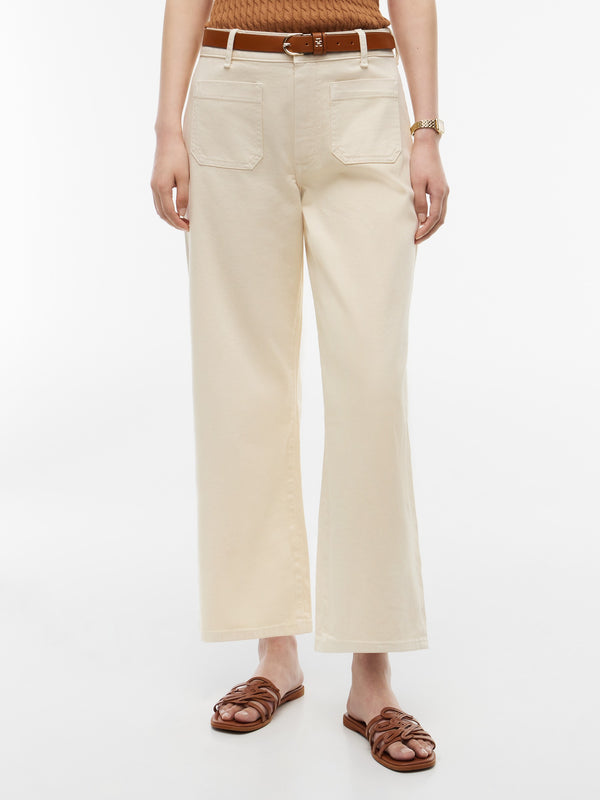 Women High Rise Fashion Stretch Wide Jeans