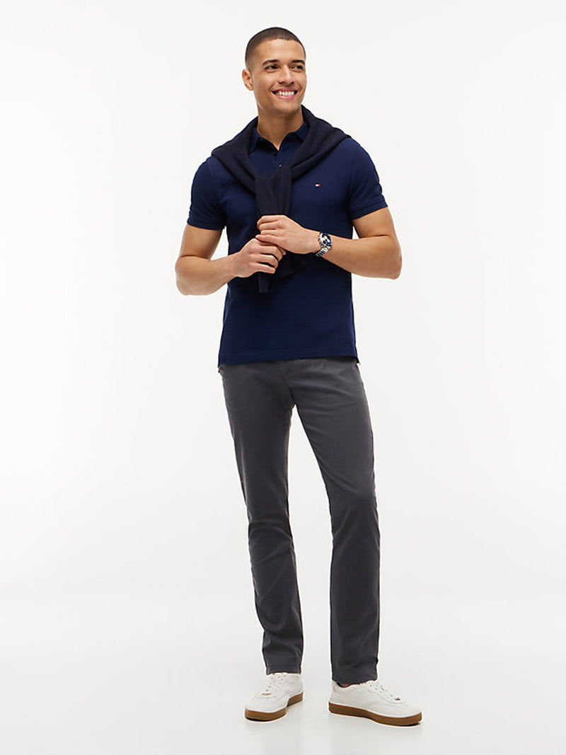 Men Slim Tapered Fit 1985 Cotton Trouser