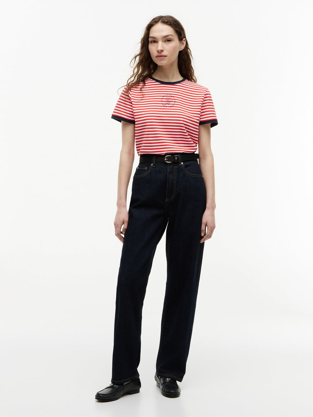 Stripe Regular Fit Half Sleeve Ribbed T-Shirt