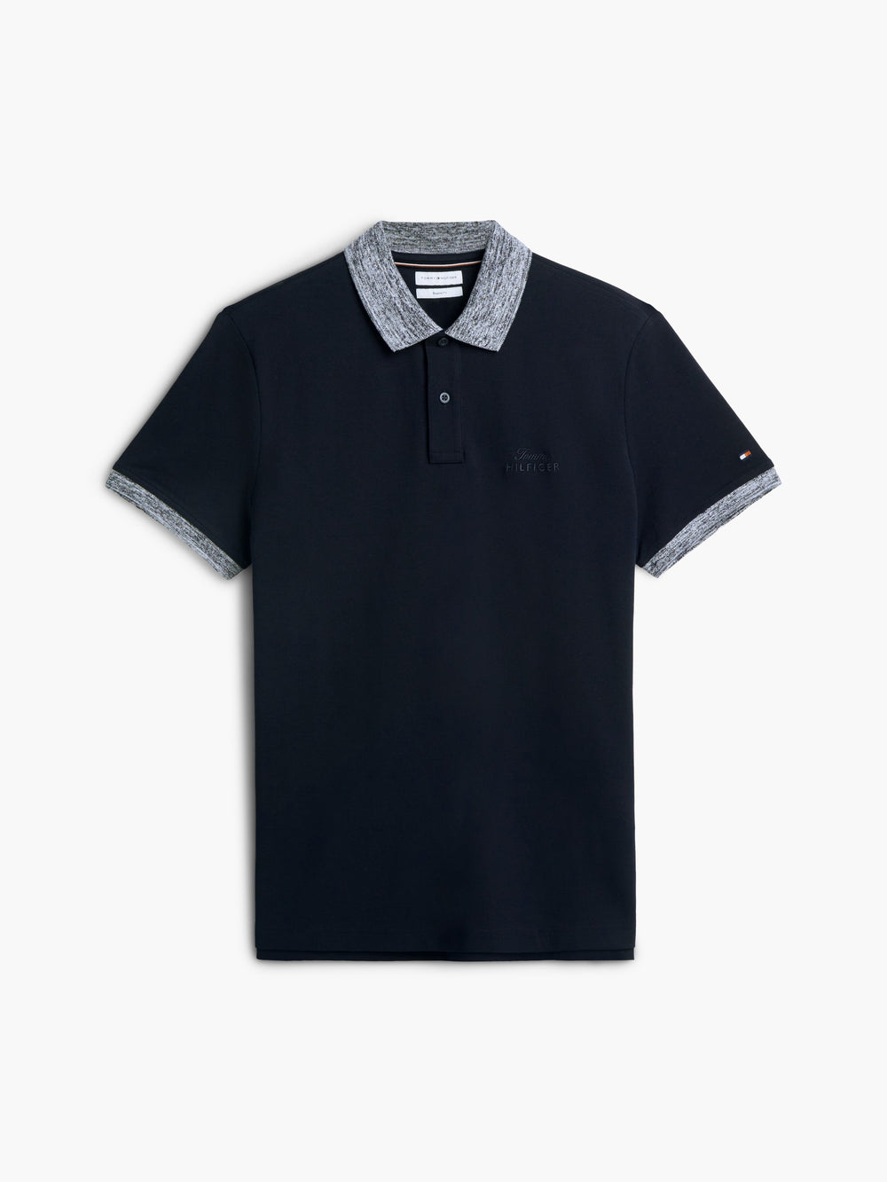 Regular Fit Pique Melange Collar Polo